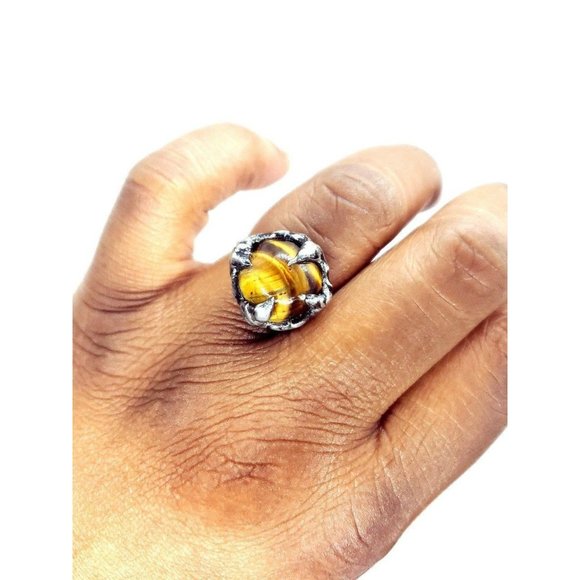 Tigers eye crystal Ring size 8 - Picture 12 of 12